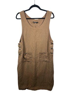 Froxx Dress Womens Medium Jumper Overall Sleeveless Lagenlook Tencel Vintage